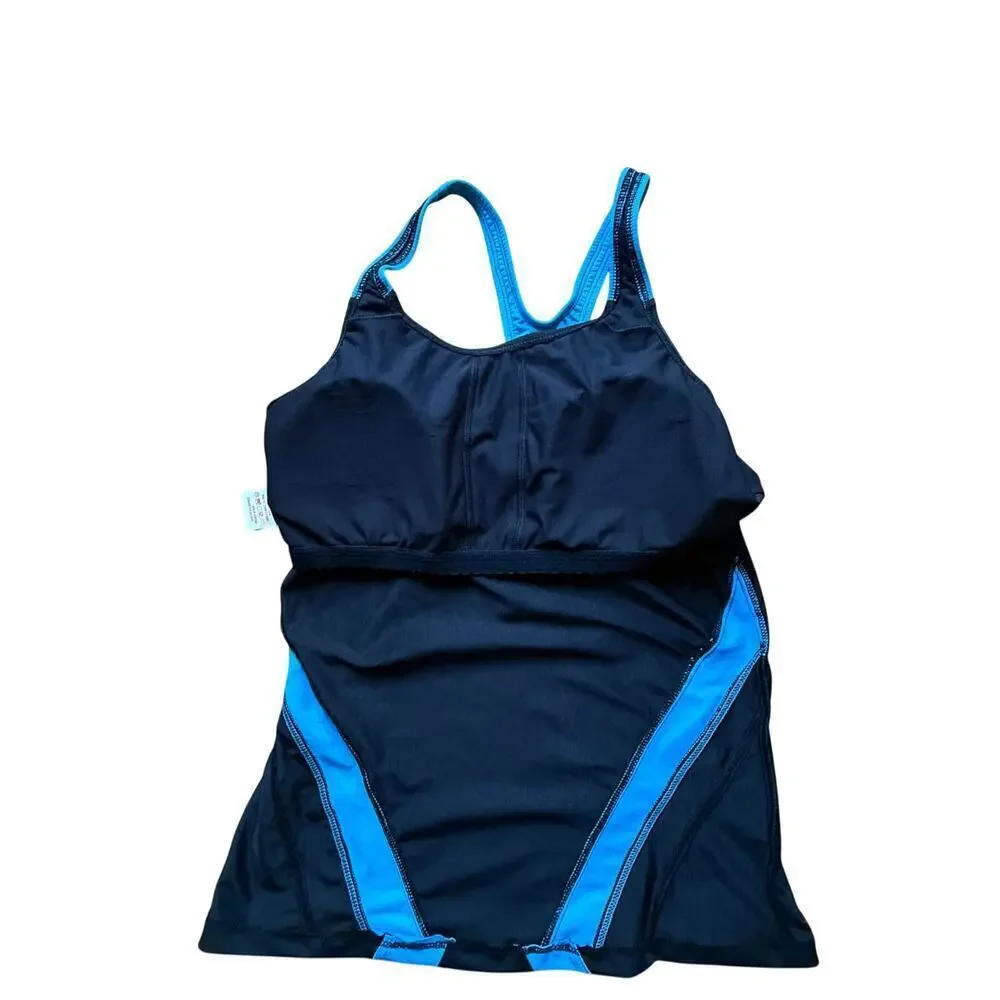 Finz Girls Black Rackerback Surf Swim Tank Size 14 NWT Beach Pool Surfing Vacay